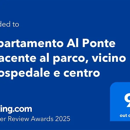 Apartamento Al Ponte Adiacente Al Parco, Vicino All'ospedale E Centro